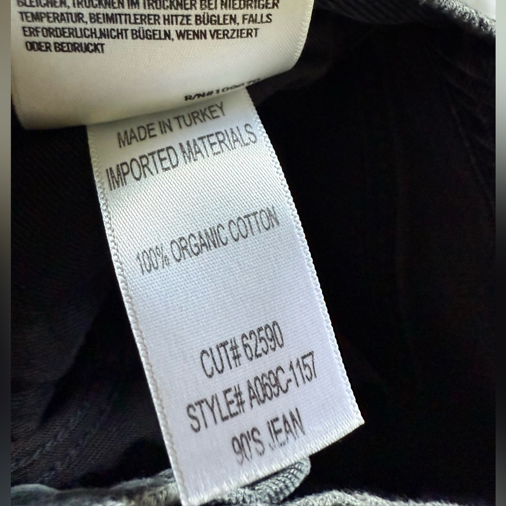 Agolde Women’s Jeans 90s boyfriend style black color size 25 - Picture 6 of 8